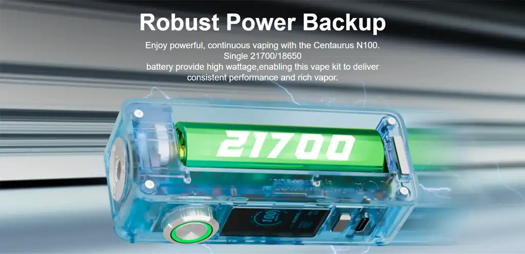 Lost Vape Centaurus N100 Battery Specifications