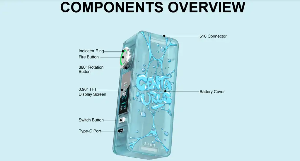 Lost Vape Centaurus N100 Components