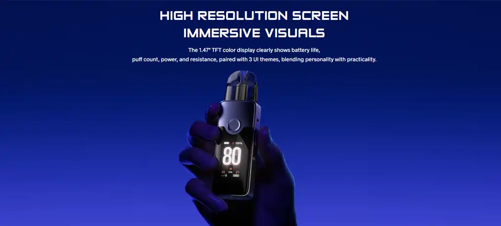 Voopoo Vinci E80 Vape Pod Kit High Resolution Screen Specifications